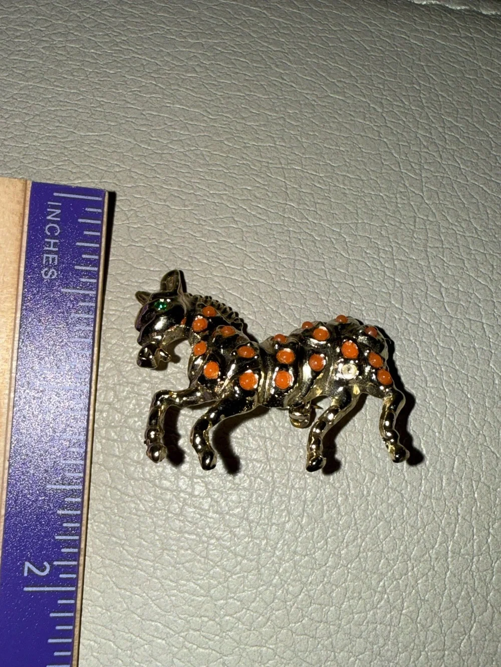 as is - Gold-Tone Zebra Brooch